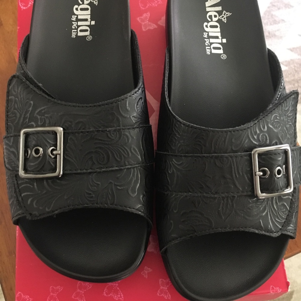 Alegria adjustable slide sandal